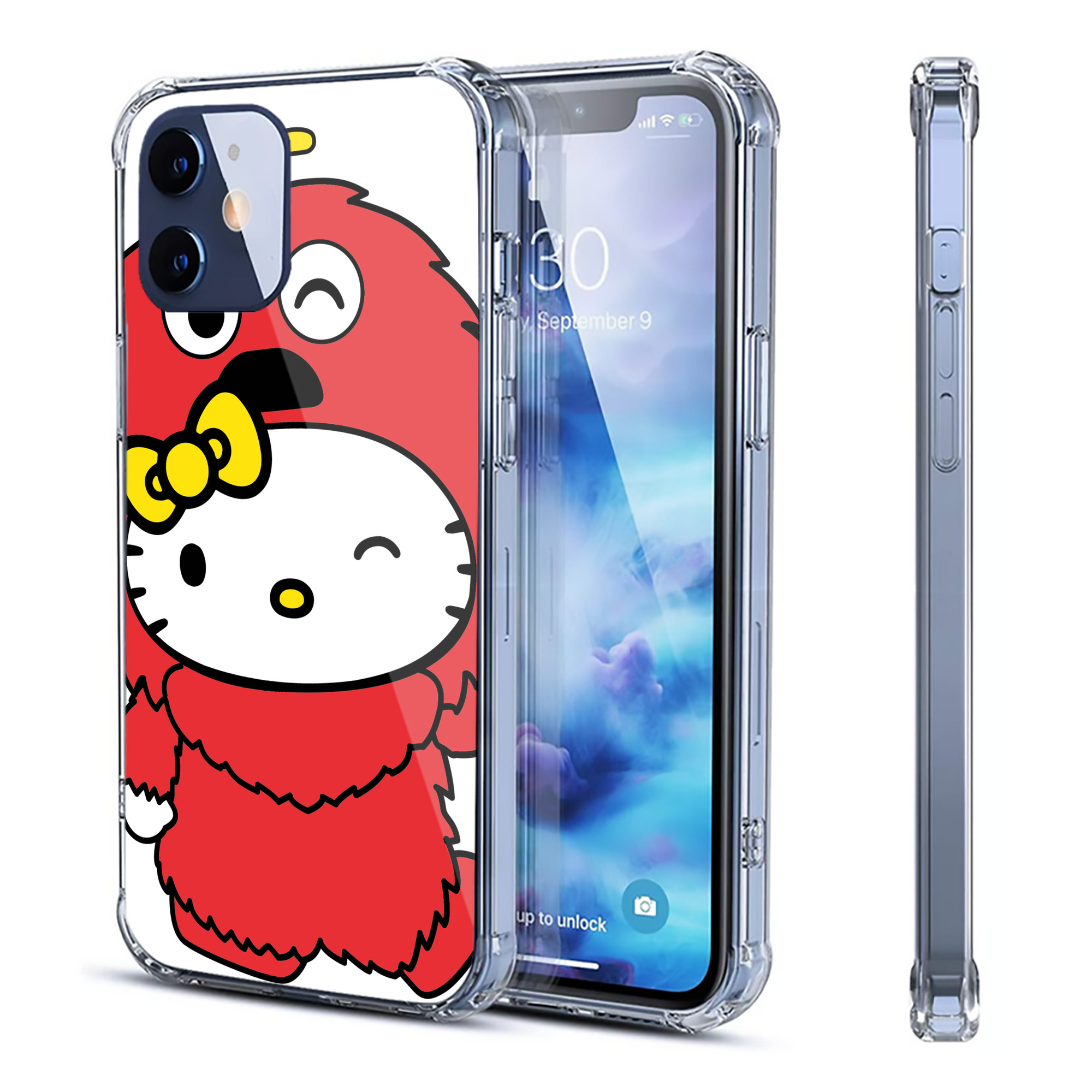 （画像用） Hello Kitty ハローキティ 【iPhone 12シリーズ対応】透明スマホケース（クリアソフトケース）